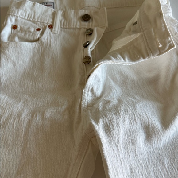 Gap Jeans, 2/26, White, Button Fly, Rag Hem, 25” inseam, Like New - Picture 3 of 7